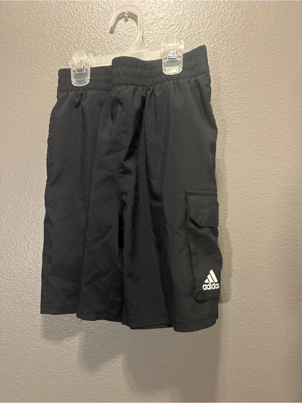 Adidas Black Athletic Shorts Cargo Pockets Men's Adidas Boys Woven Cargo Shorts